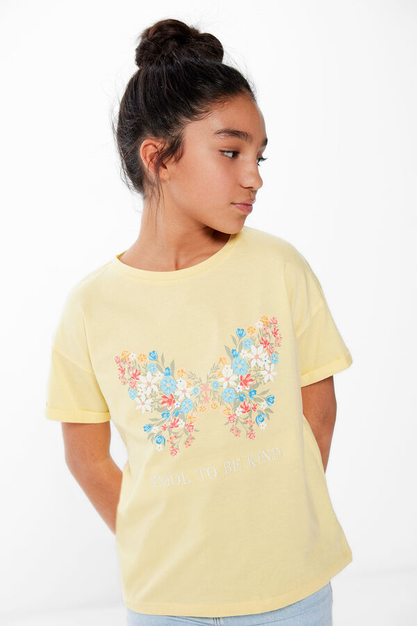 Springfield Kids Camiseta mariposa niña amarillo