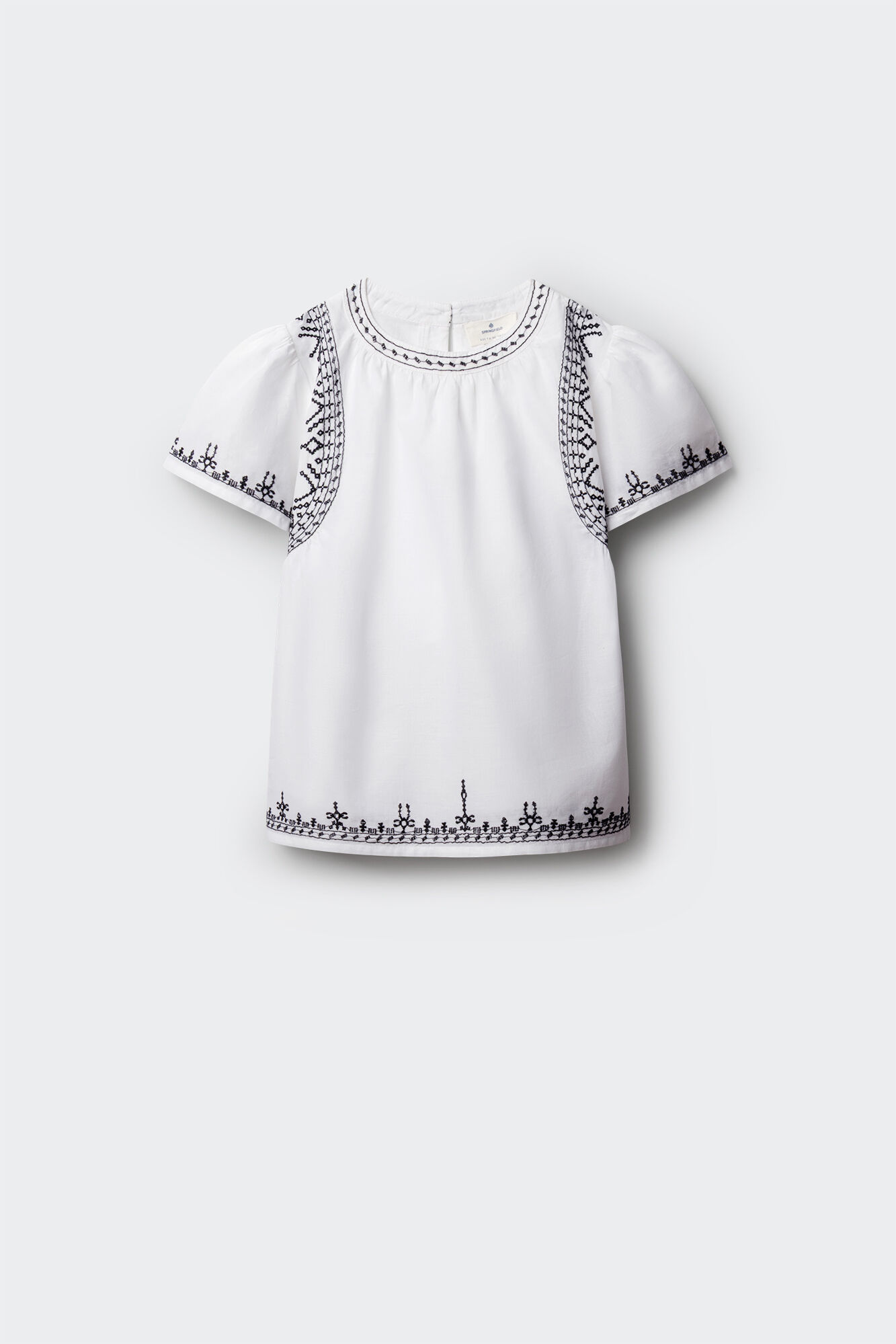 Springfield Kids Blusa com bordados de menina branca