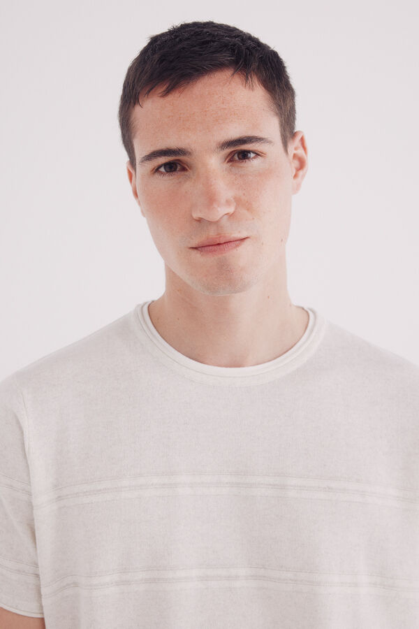 Springfield Camisola manga curta estrutura cinzento