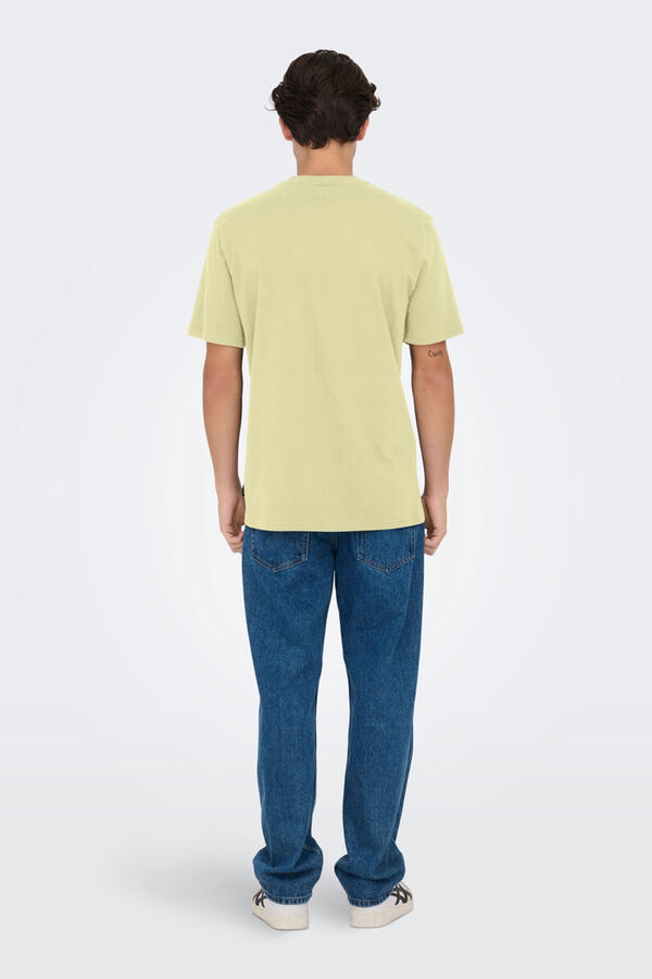 Only & Sons Camiseta manga corta amarillo
