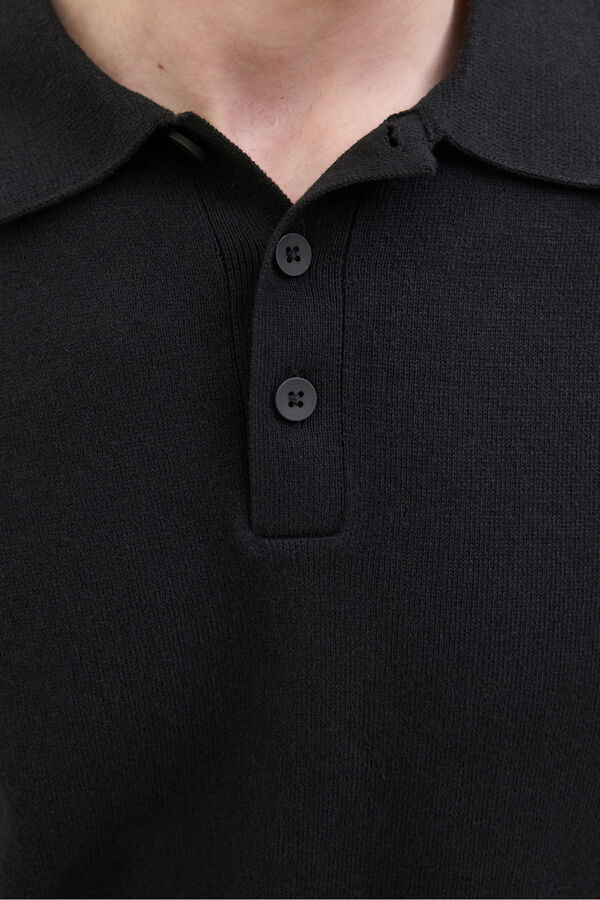JJ REBEL Polo de punto negro