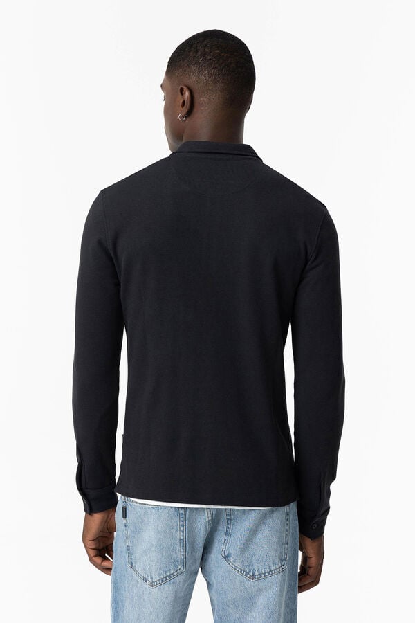 Tiffosi Polo Piqué de Manga Larga azul