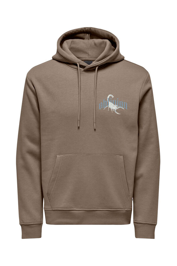 Only & Sons Sweatshirt com estampa nas costas cru