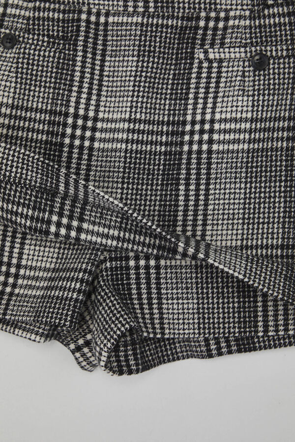 Trendyol Falda pantal&oacute;n de cuadros negro