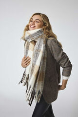 Only Len&ccedil;o com estampado xadrez preto