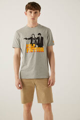 Springfield Camiseta Pulp Fiction gris medio