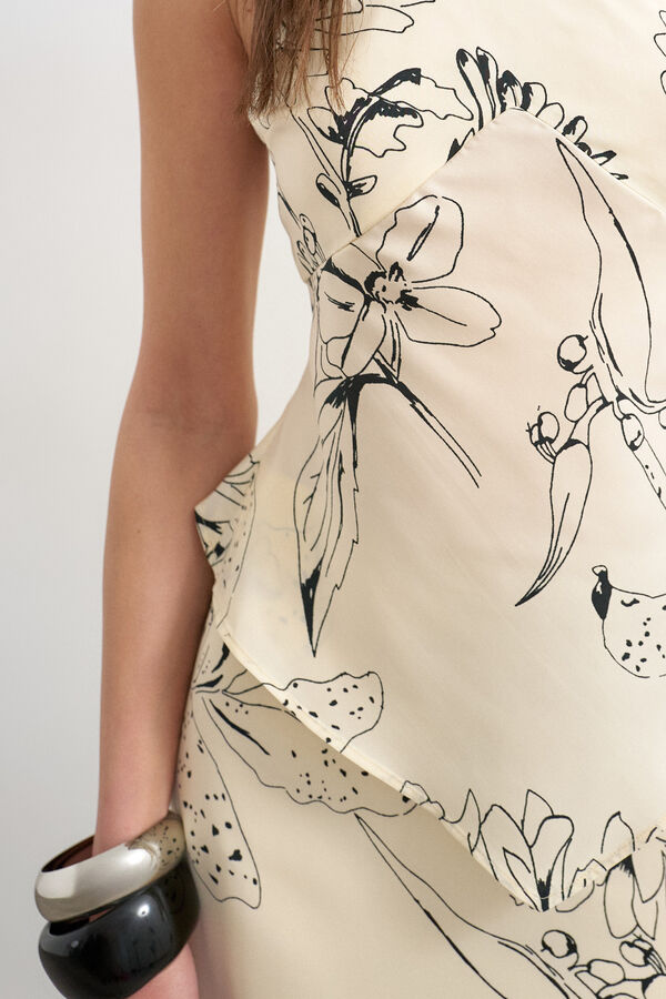 Topshop Top cai-cai estampado branco