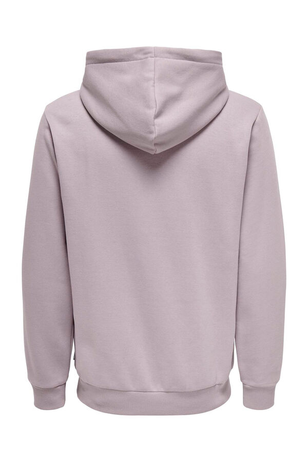 Only & Sons Sweatshirt com capuz de l&atilde; rosa