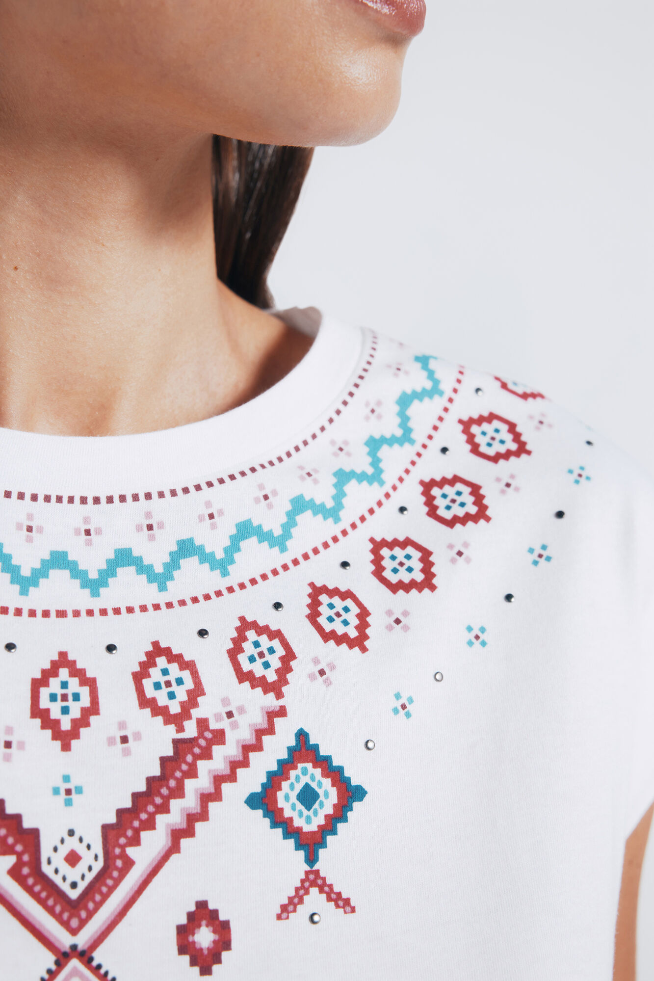 Springfield Camiseta gr&aacute;fico &eacute;tnico posicionado