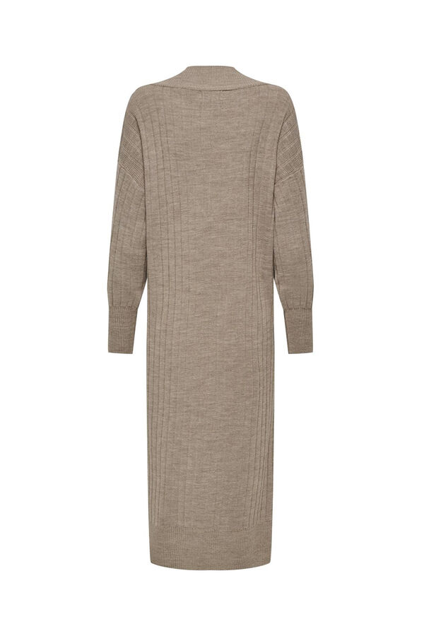 Only Vestido midi de punto beige