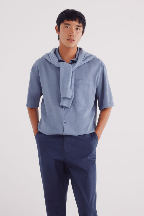 Springfield Calças calças chino leves e justas azul