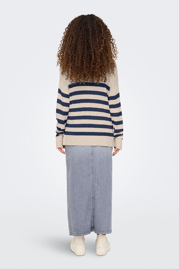 Only Jersey de punto fino blanco