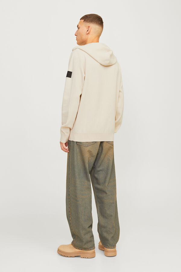 Jack & Jones Sudadera relaxed fit de punto gris