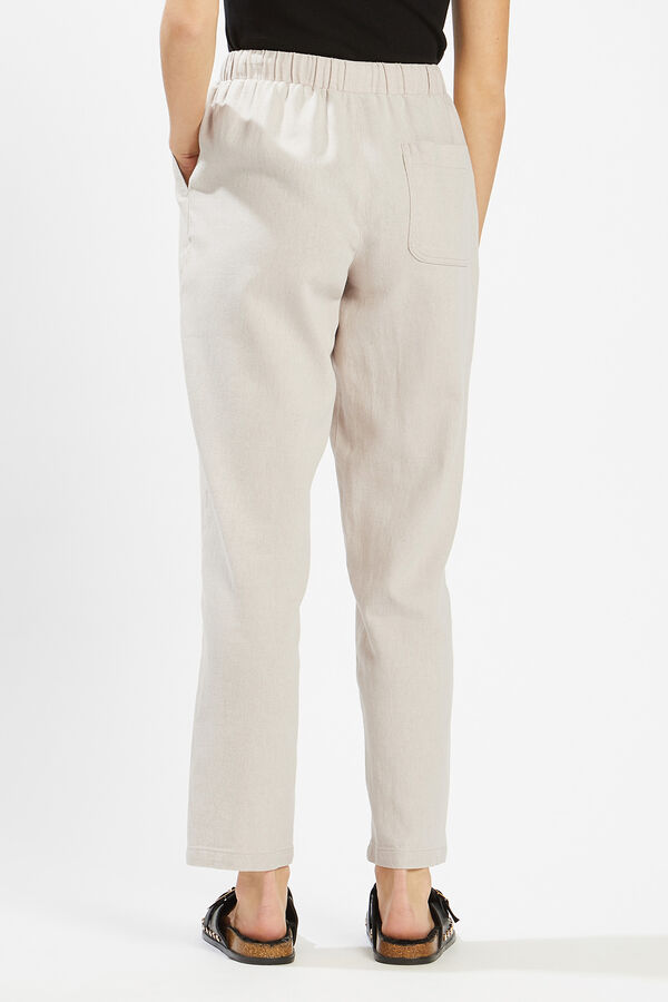 Pimkie Pantal&oacute;n de cintura el&aacute;stica beige