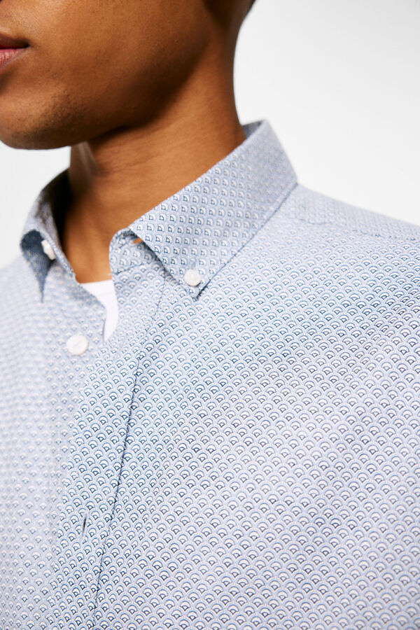 Springfield Camisa ligera estampada azul