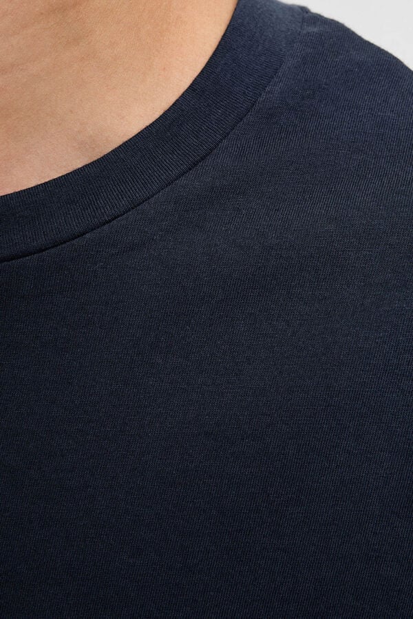 Jack & Jones T-shirt comprida com logo azul