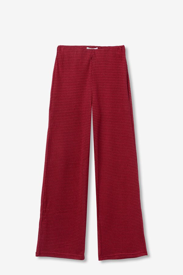 Tiffosi Young Pantalones wide leg vermelho