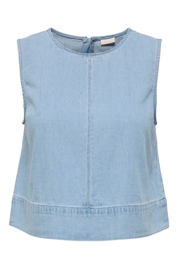 JDY Blusa mangas sem mangas azul