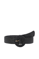 Only Cinto de r&aacute;fia ajust&aacute;vel preto