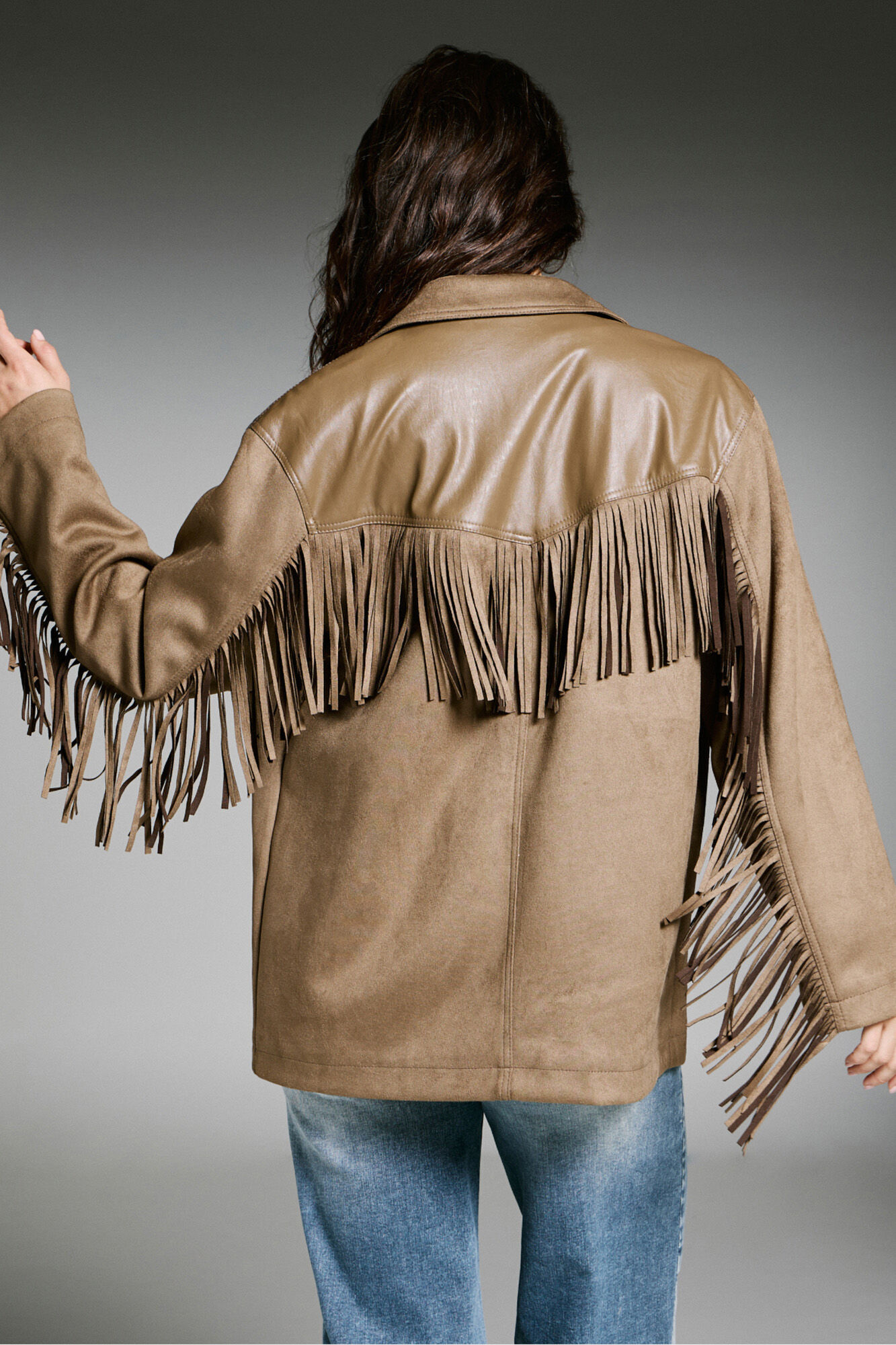 Only Blazer de ante con flecos