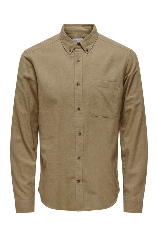 Only & Sons Camisa slim fit cinzento
