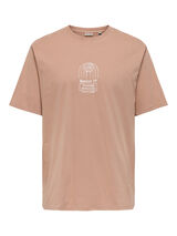 Only & Sons Camiseta manga curta estampada cru