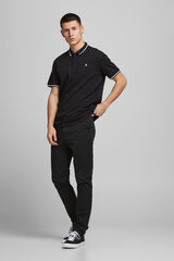 Jack & Jones Polo algod&oacute;n cuello contraste negro