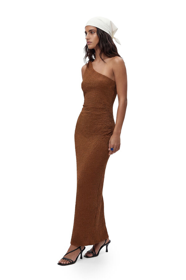 Koton Vestido maxi de um ombro cru