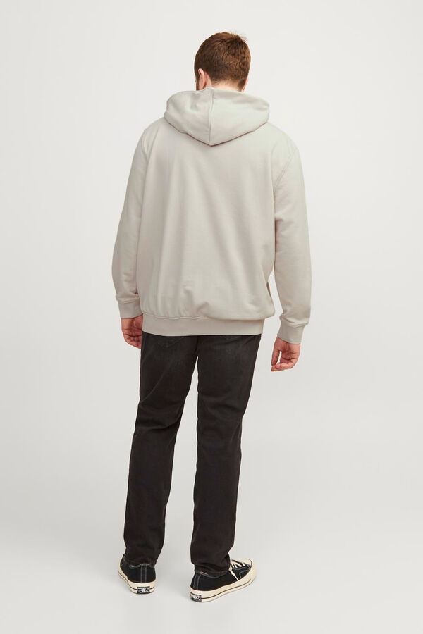 Jack & Jones PLUS Sudadera capucha con dibujo estampado PLUS gris