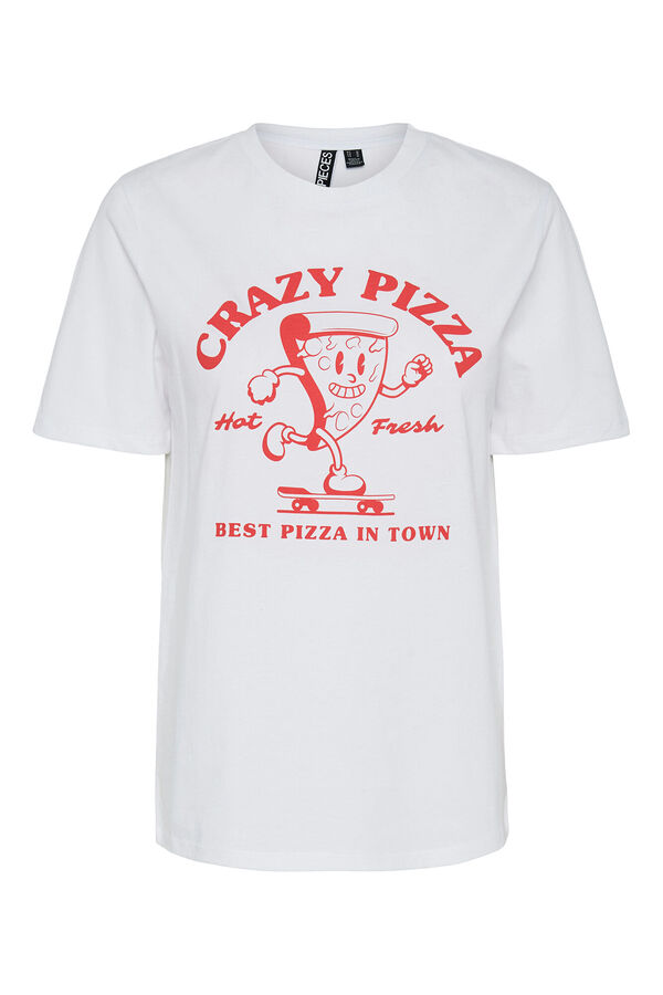 Pieces Camiseta gr&aacute;fica manga corta blanco