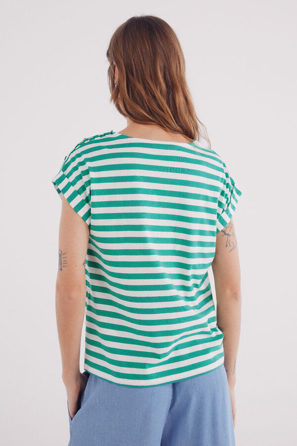 Springfield Camiseta "Daisy "rayas verde