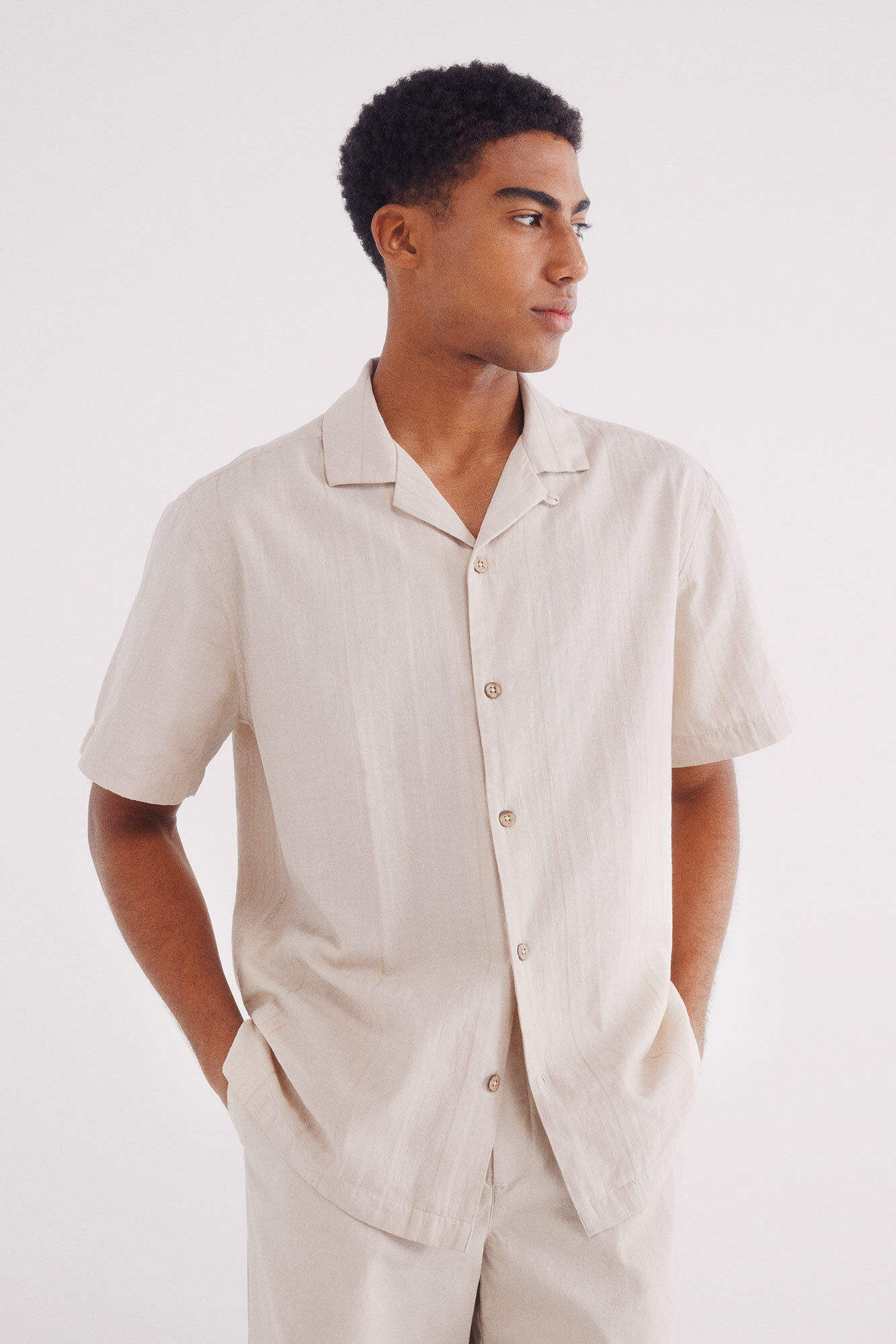 Springfield Camisa manga corta jacquard ligero