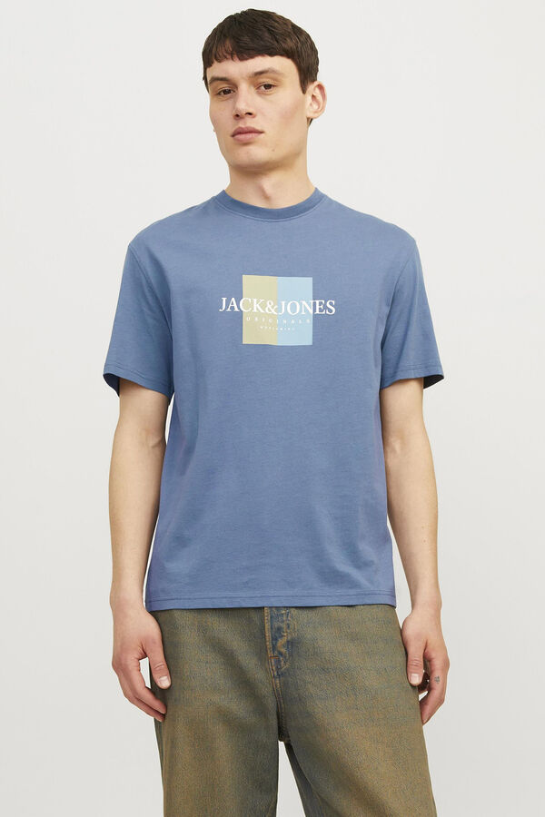 Jack & Jones Camiseta regular fit logo azul