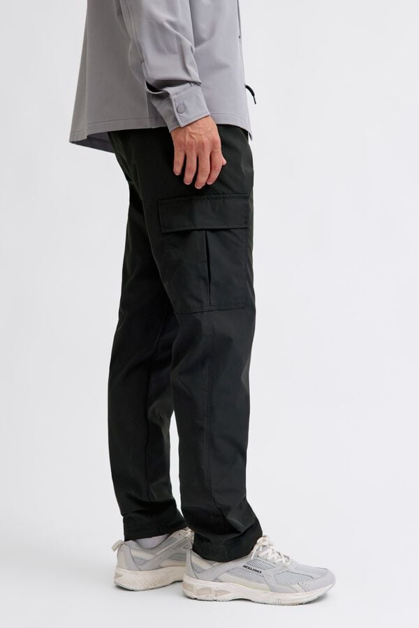 Jack & Jones Cal&ccedil;a cargo com bolsos laterais preto