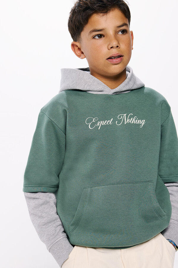 Springfield Kids Sudadera doble manga ni&ntilde;o verde