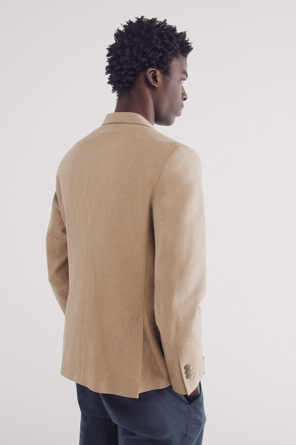 Springfield Blazer linho- linho castanho