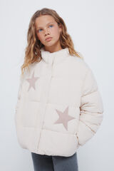 Springfield Kids Casaco acolchoada estrela para menina branco
