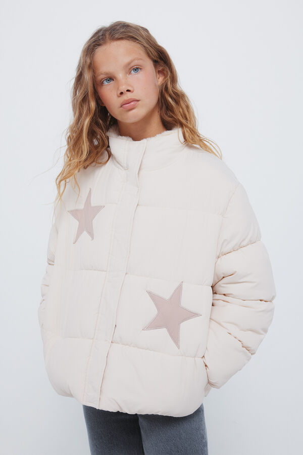 Springfield Kids Casaco acolchoada estrela para menina branco