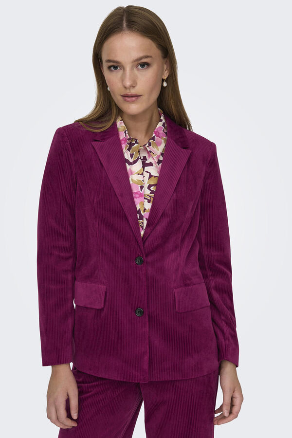 Springfield Blazer clásico de pana morado