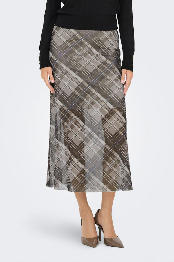 Only Saia midi de chiffon  cru
