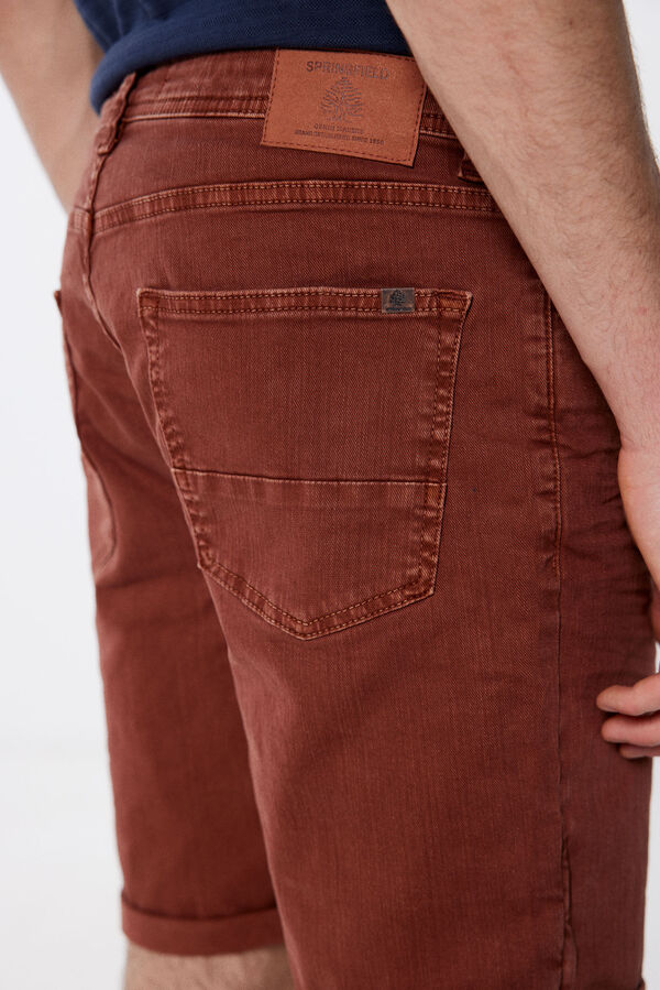 Springfield Bermuda color slim fit nude