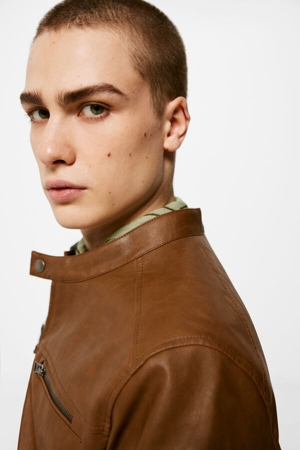 Springfield Blus&atilde;o efeito pele capuz cru