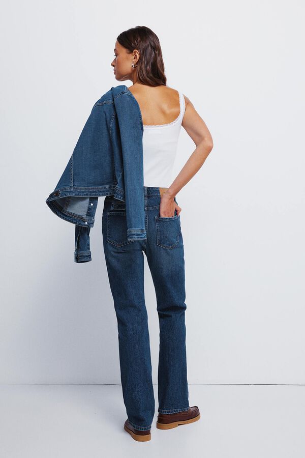 Springfield Cal&ccedil;a jeans reta azul