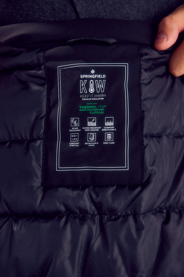 Springfield Parka acolchoada t&eacute;rmica preto