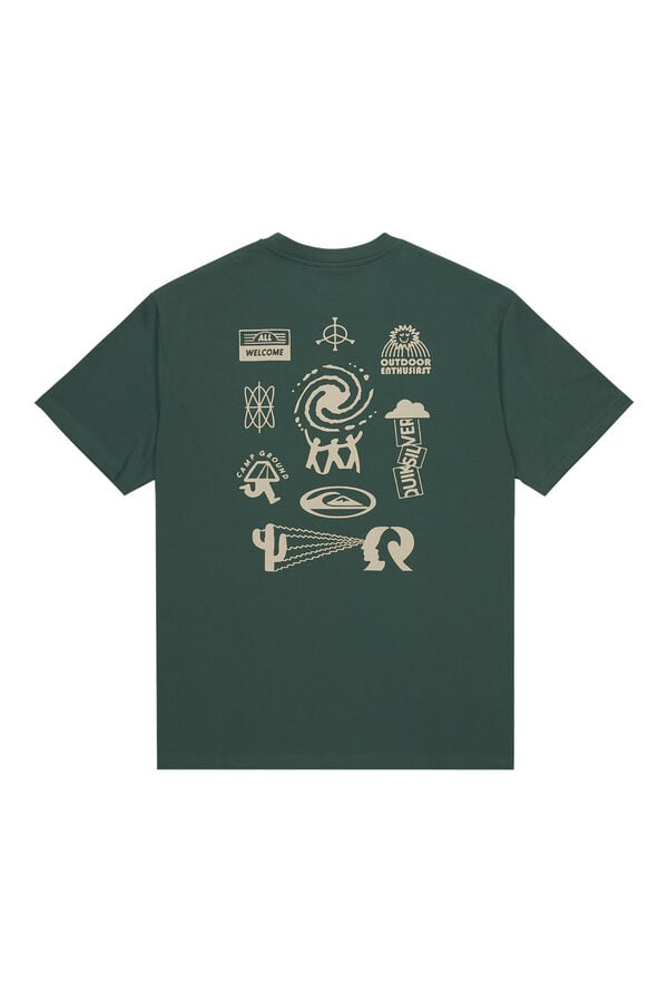 Quiksilver Pto Bem-vindos a todos - Camiseta para homem de manga curta verde