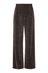 Pieces Cal&ccedil;as de lurex el&aacute;sticas de perna reta castanho