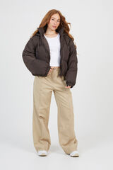 Brave Soul Chaqueta acolchada oversized marr&oacute;n