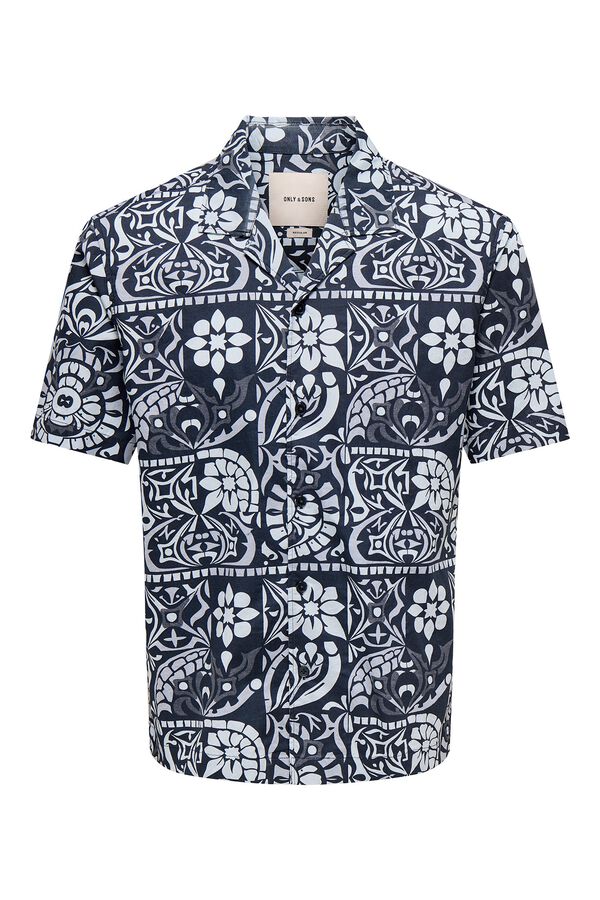 Only & Sons Camisa de manga curta azul