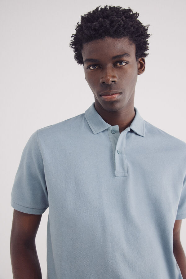 Springfield Polo estruturado regular fit azul