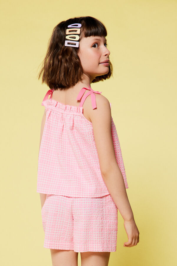 Springfield Kids Top estructura fluor niña rosa